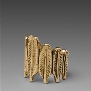 House of Harlow Gold Feather Ring 7